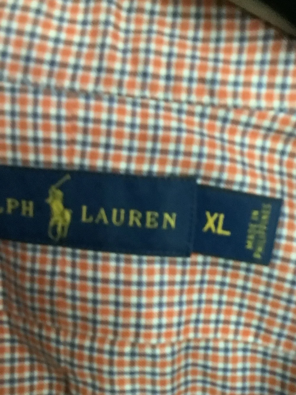 Polo by Ralph Lauren Men's Button-Down Check Shirt - orange, blue